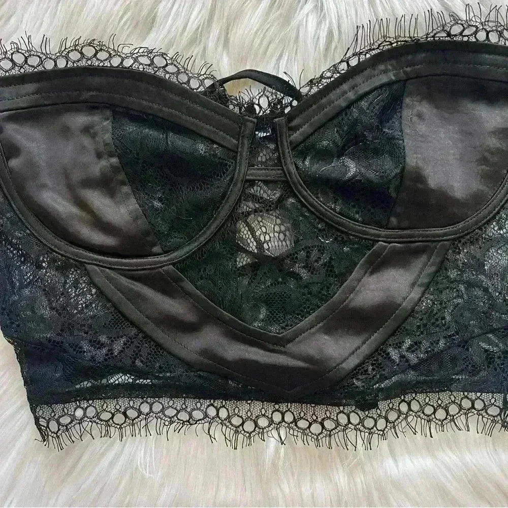 Nasty Gal Express Yourself Corset Top Black Size 4 - Picture 4 of 9
